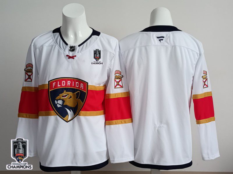 Men 2025 Florida Panthers Blank White Fanatics Home Premium NHL Jersey style 2->florida panthers->NHL Jersey